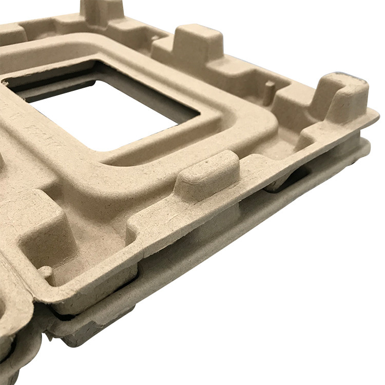 Dry Press Moulded Pulp Trays Eco Friendly Recycled Paper Tray