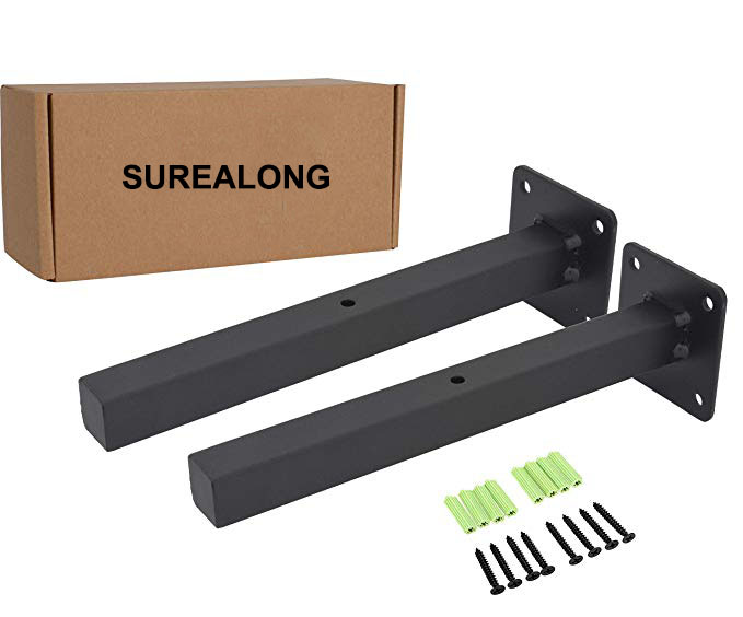 Sample Heavy Duty Metal Steel Support Rod Wall Mounted Hidden Floating Shelf Brackets