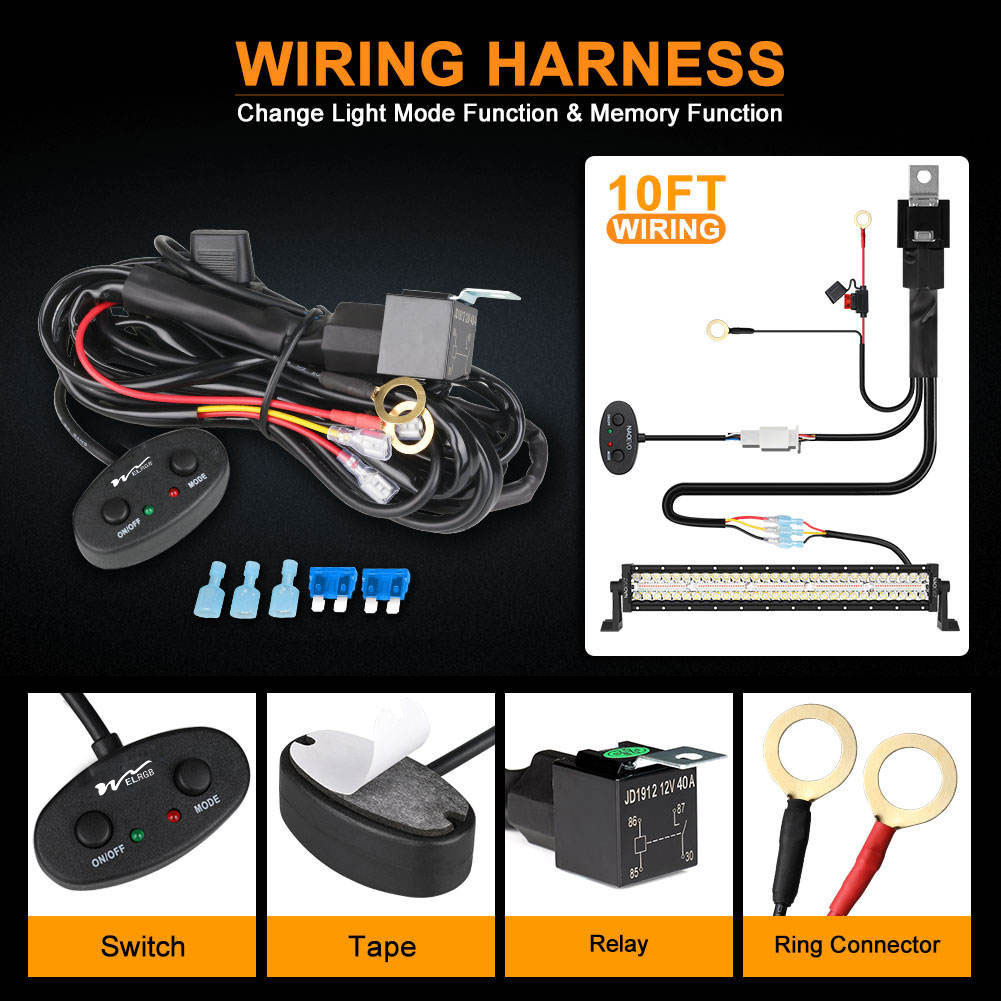 240W Light Bars 4x4 Vehicle LED Work Lights 22" ATV UTV Off Road Truck Light Bar