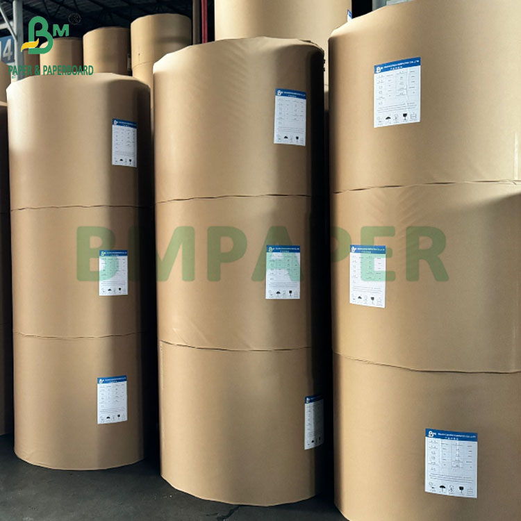 Virgin Wood Pulp 30GSM to 120GSM Unbleached MG Ribbed Kraft Wrapping Paper 
