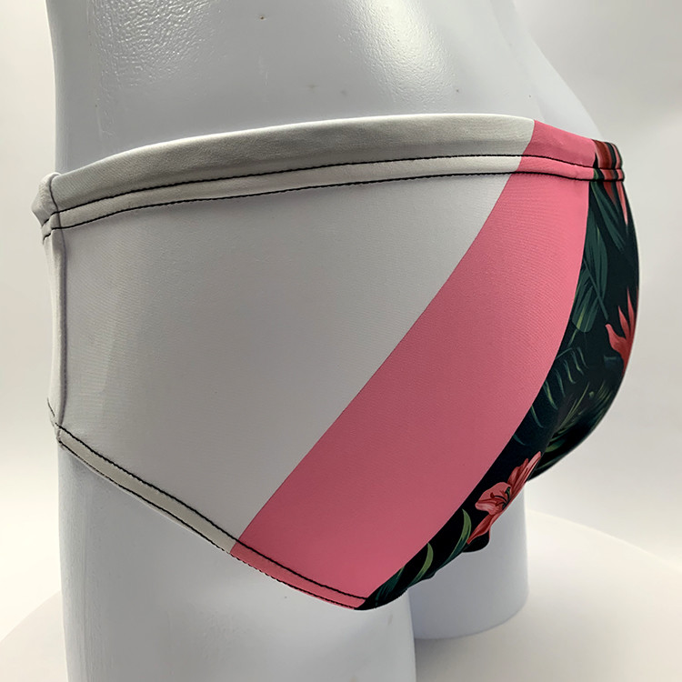 Dry Fit Lycra Stretch Mens Bikini Swimwear Underwear Briefs Silk Screen Printing