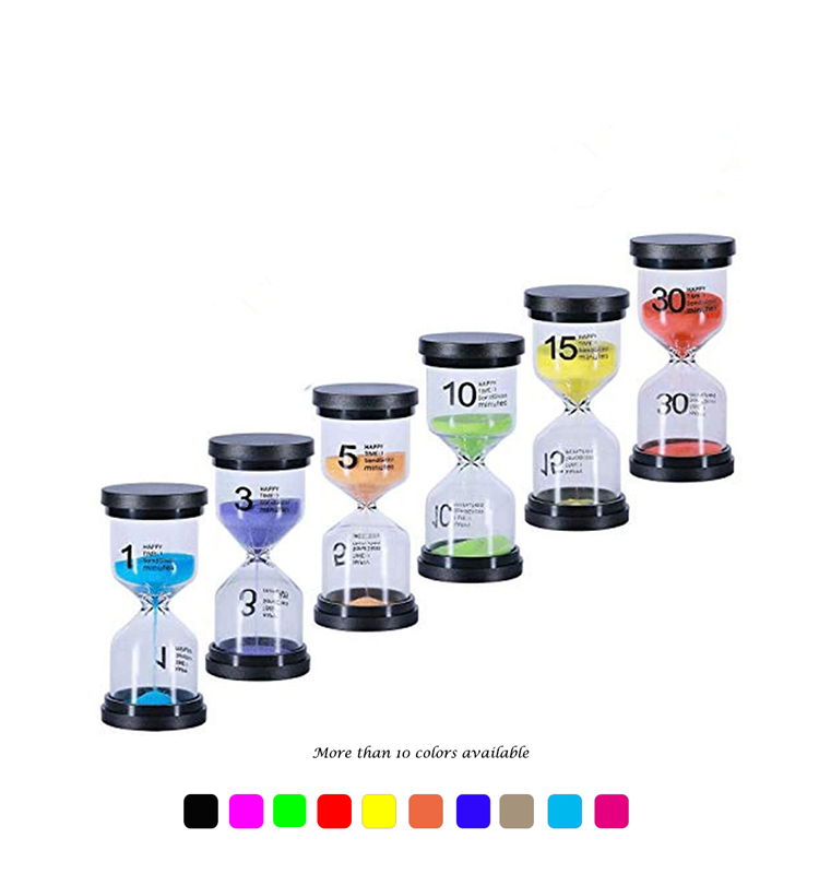 1 3 5 10 15 30 Minutes Sand Timer Sand Timer 6pcs For Kids Time Management