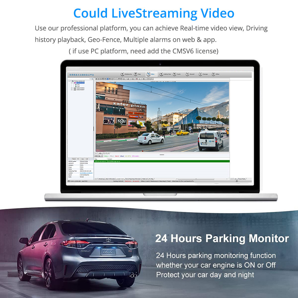 DMS Fleet Management Hd Rear View Mirror Recorder Car DVR System