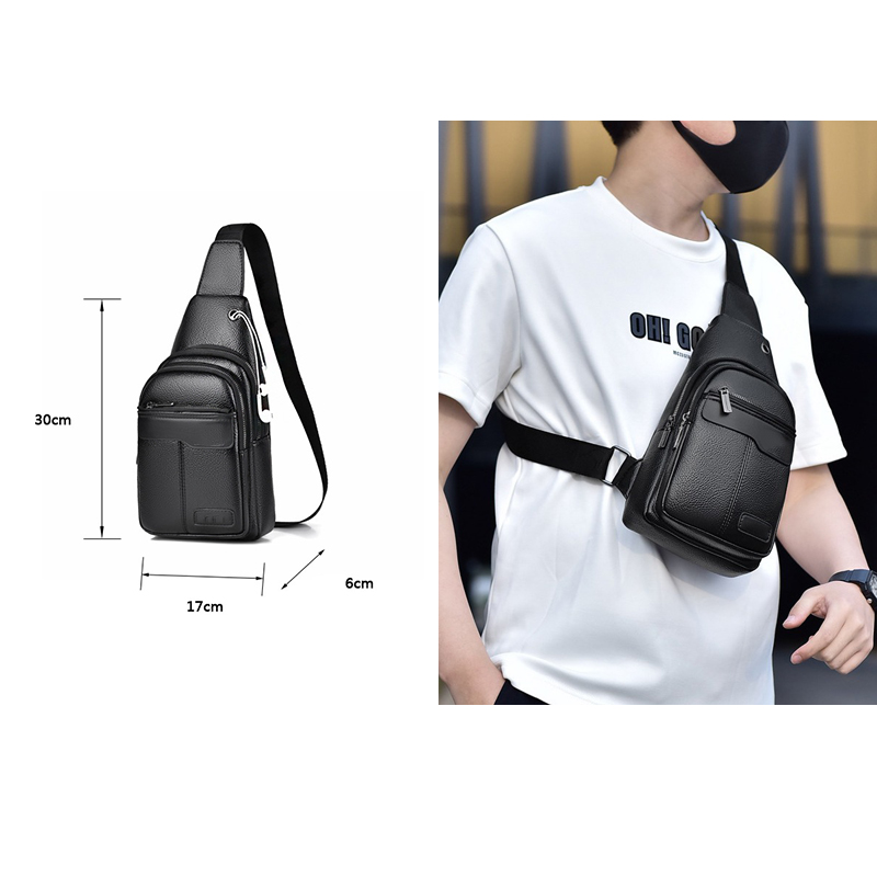 Unisex Fashion Sling Zipper Chest Bag Waterproof Crossbody Sport Bag Custom Logo