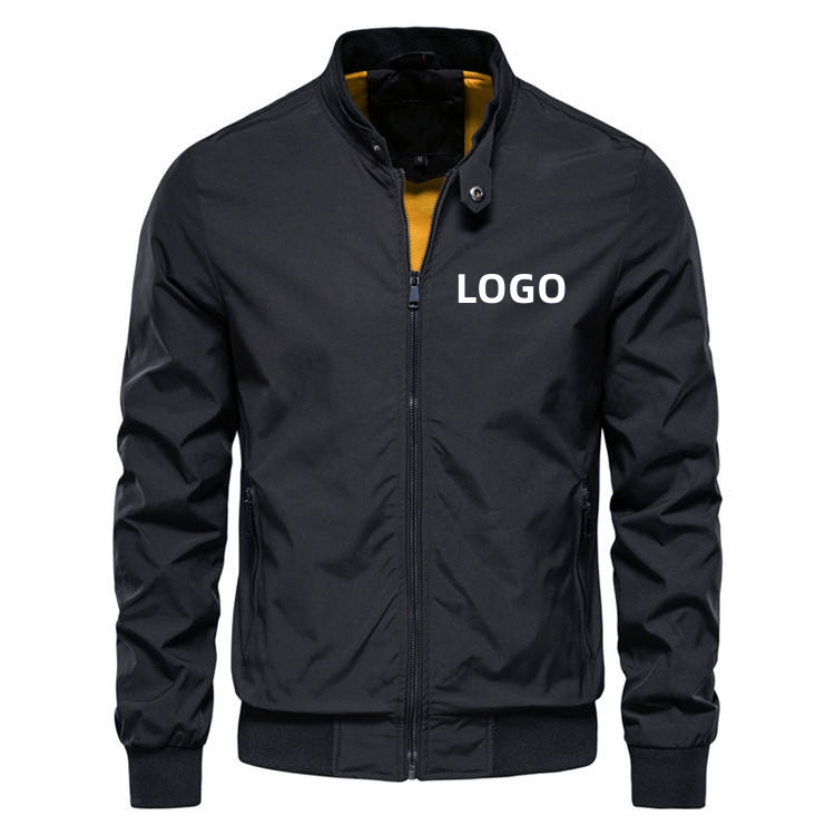 Warm Custom Down Jacket Men Solid Color Spring Autumn Handsome Casual Jacket