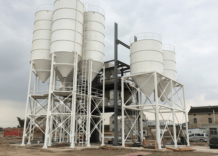 High Output Dry Mix Mortar Production Line With Twin Shaft Paddle Mixer