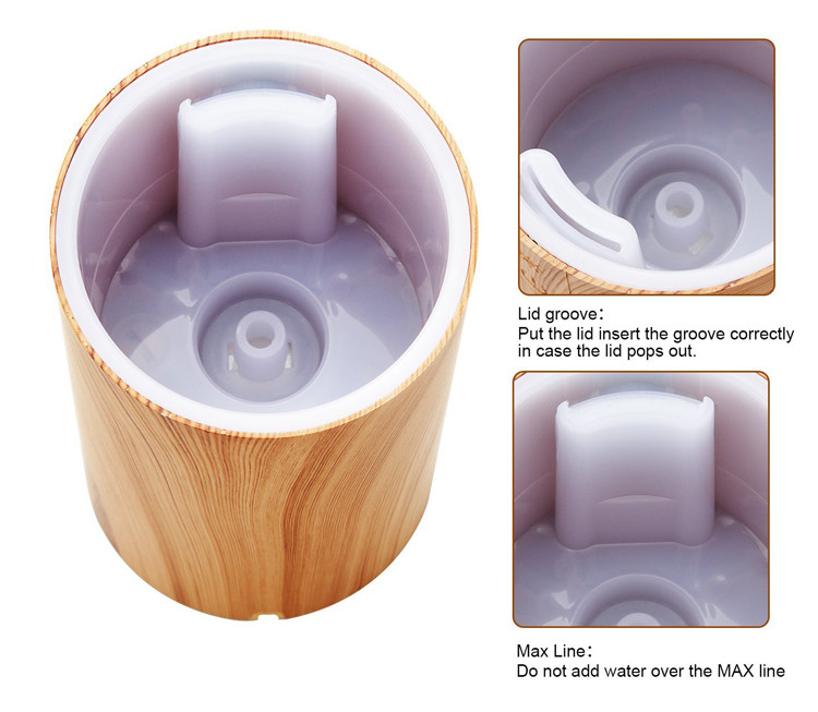 50ml Ultrasonic Wood Grain Aromatherapy Diffuser