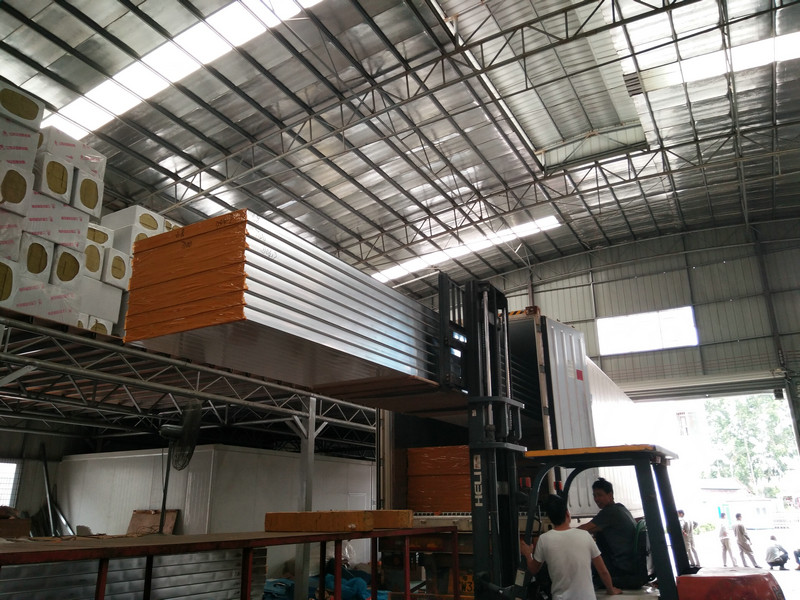 Sound Absorption Wall Roof Rock Wool Sandwich Panel