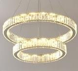 Chrome Color Customized Pendant Ceiling Light Entryway Chandelier Multiple Sizes