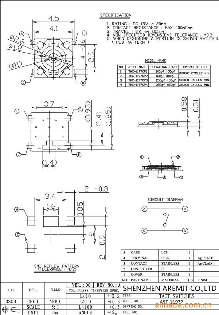 Smt Tact Switch