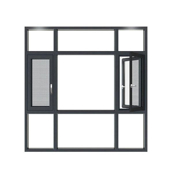 Modern Tempered Glass Aluminum Casement Window For Apartment Office
