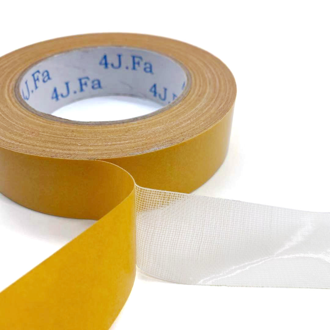 1.88inch Heavy Duty Double Faced Carpet Tape High Viscosity Easy Tear Gauze Fiber