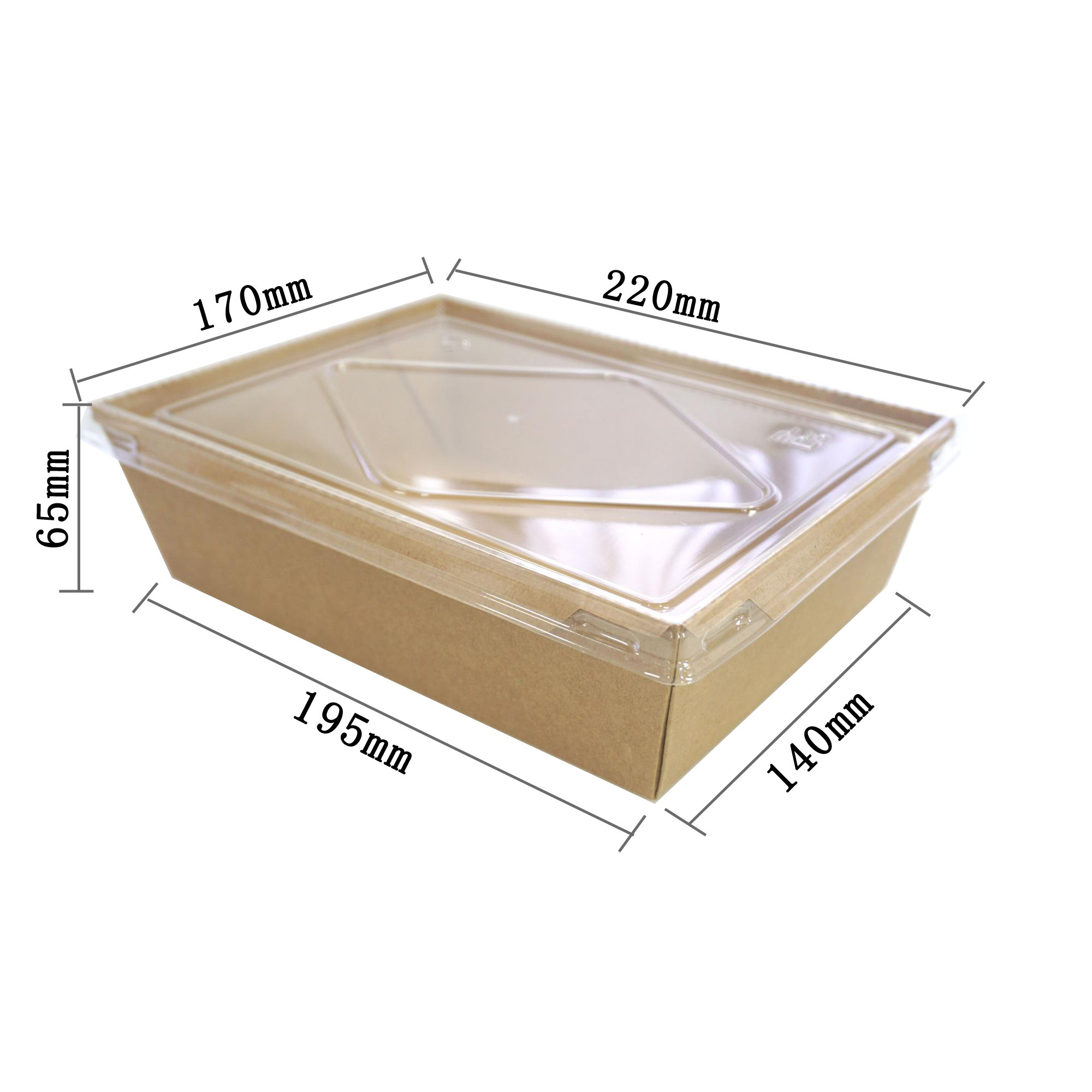 Chinese Take Away Packaging Folding Box Kraft Paper Food Container For Sushi And Rice