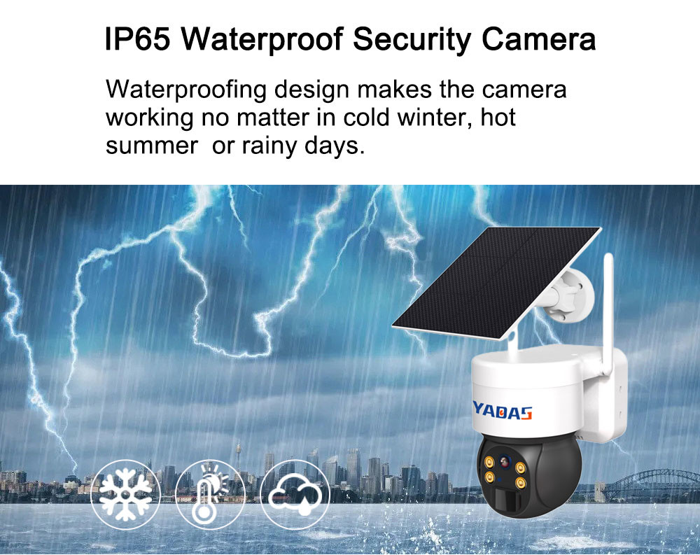 4G CCTV Home Security Camera 3MP FHD 10400mAh PIR Motion Detection