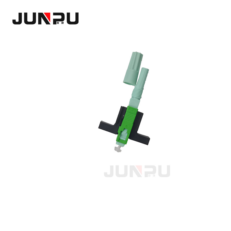 SC APC Green Fiber Optic Sc Connector Quick Assembly For FTTH