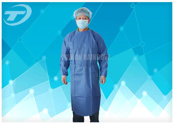 Reinforced Sterile Surgical Gowns Non Woven / Disposable Patient Gowns For Surgery