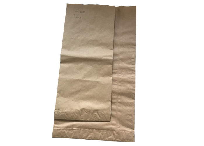 White Brown Kraft Paper Bag Heavy Duty Kraft Paper Bags Heat Seal Closure GMP Standard