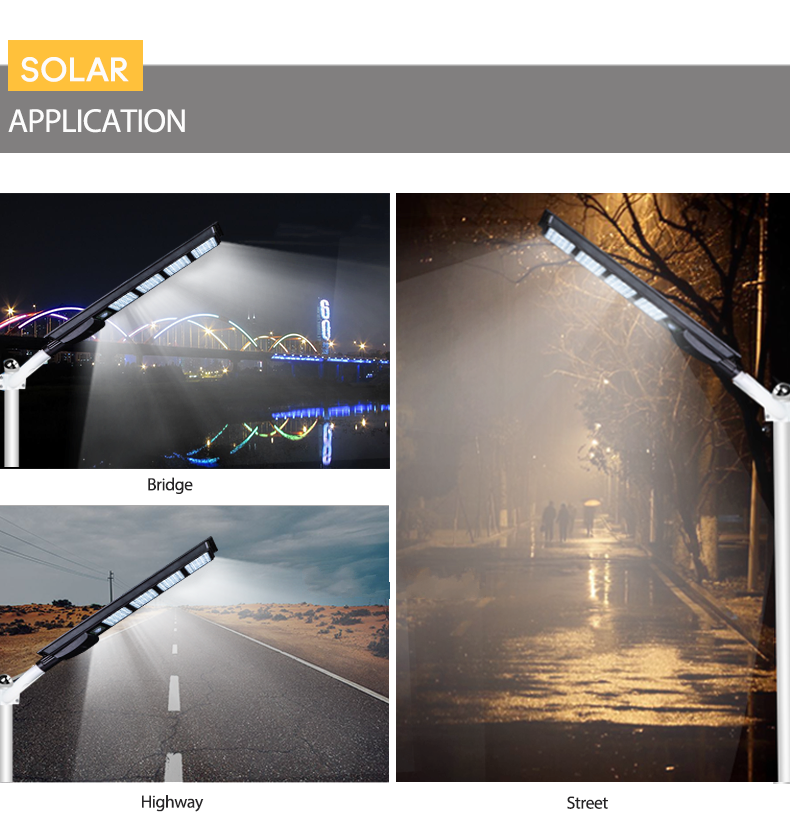 Solar Panel Power 10W/6V 120W Outdoor Smart LED Street Light For Garden Lighting