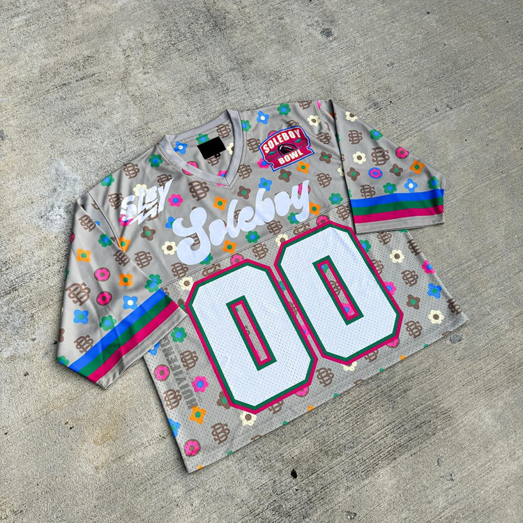 OEM Custom Jersey Polyester Mesh Printing Jogger Sweat Suit Summer Casual Two Piece Shirt Set Boxy Cropped Football Shorts Set