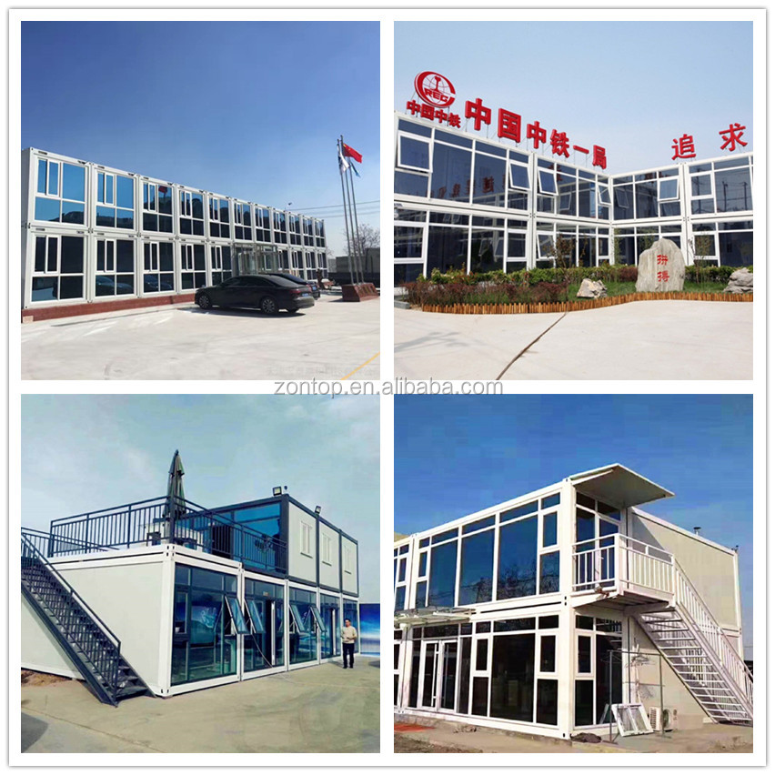 Zontop Modern Luxury Easy Assemble 2 Story China Prefabricated 20ft 40 Ft Shipping Prefab Container House