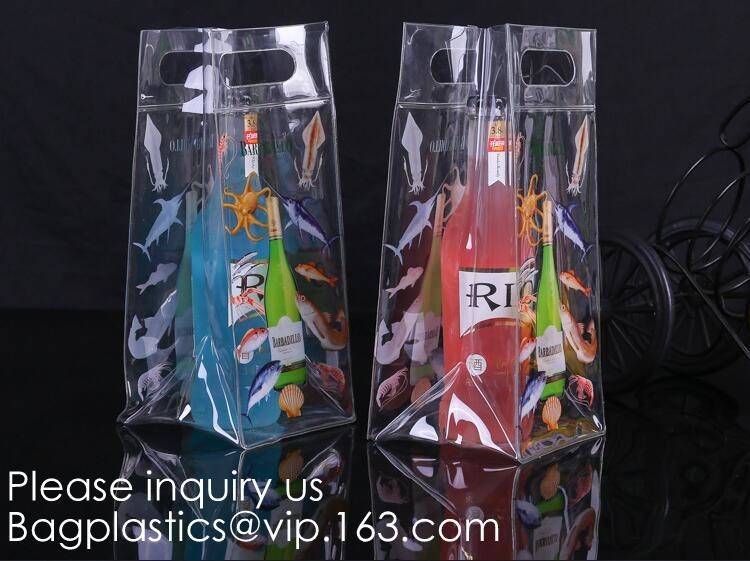 Waterproof All Over Printing PVC Coating Tote Shoulder Fabric Shopping Bag With Gusset And Lining,Jelly Clear Plastic PV