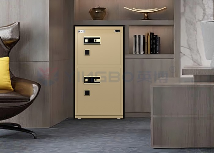 H1200mm Solid Steel Smart Office Safe Box Dual Alarm Fingeprint Lock