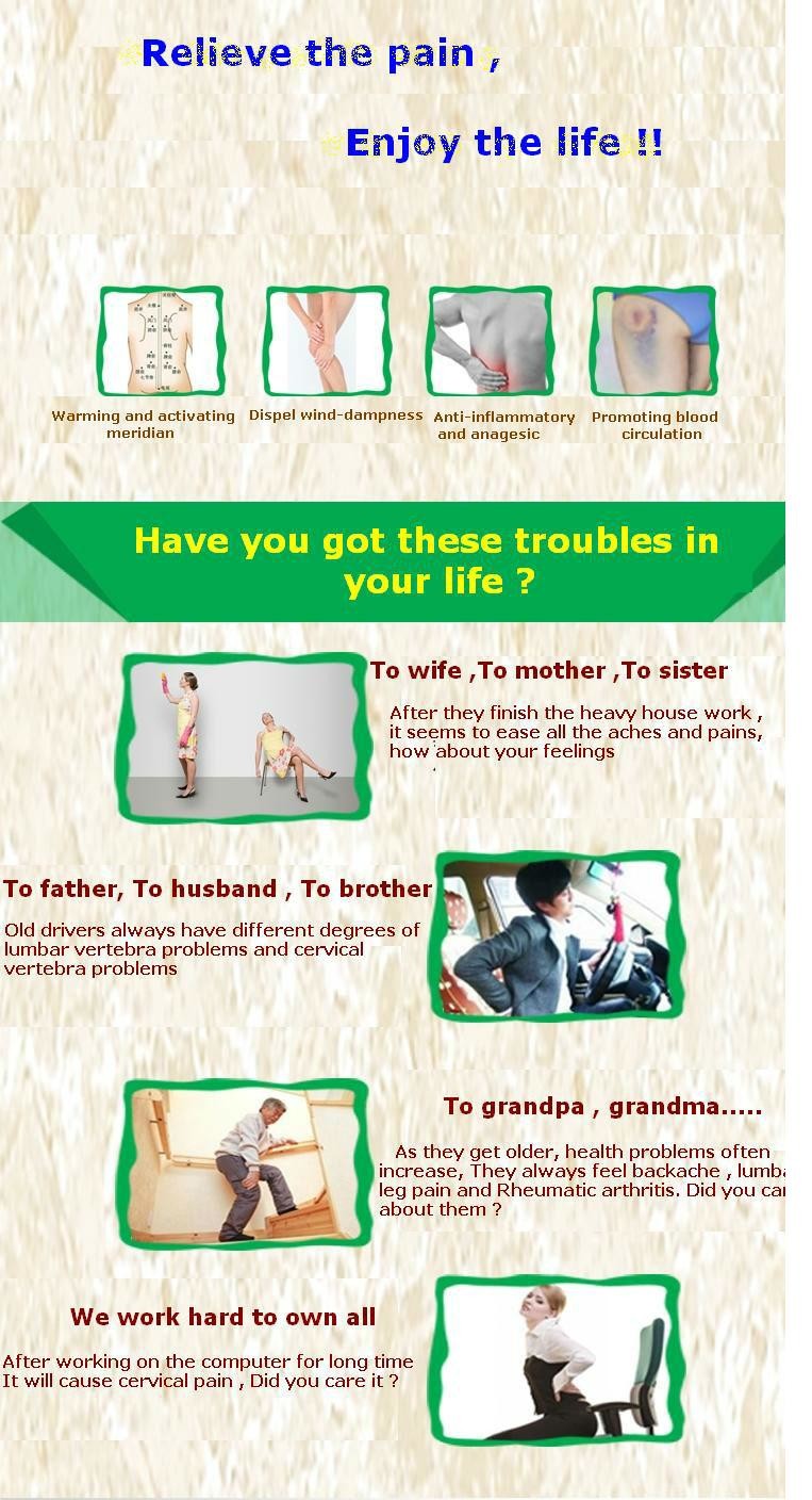 Self Heat Herbal Chinese Herbal Plasters / Herbal Patches For Back Pain