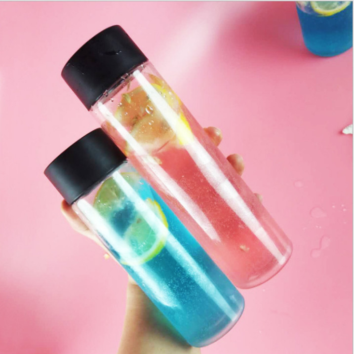 550ml 29oz Transparent PET Plastic Juice Bottle With Screw Cap