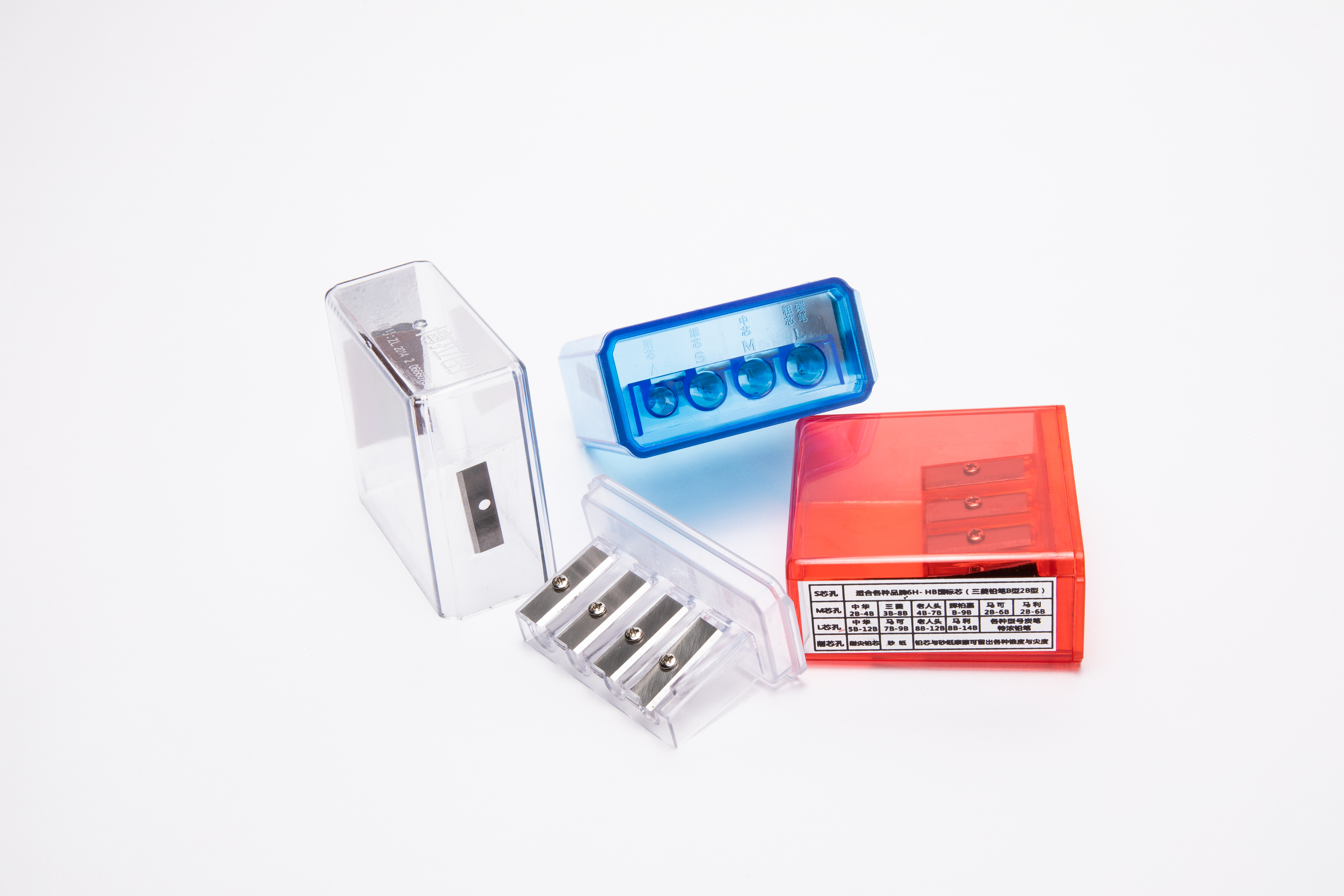Four Hole Sketch Big Pencil Lead Sharpener With Tank