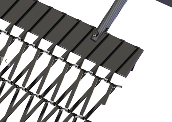 Spiral Weave Mesh Type Shopping Mall Ceiling Panel With Install Parts 950x4880mm