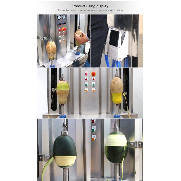 Melon and fruit double head with single cutter peeling machine pineapple Peeling papaya chieh qua pumpkin wax gourd Taro