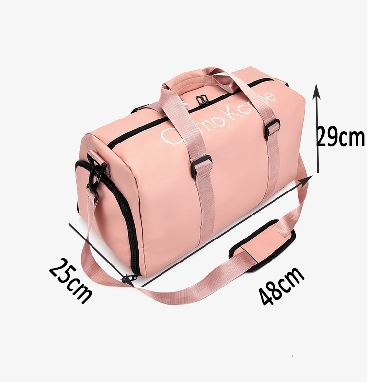 Waterproof Nylon Yoga Gym Bags With Shoe Compartment Sport Bags Custom Logo