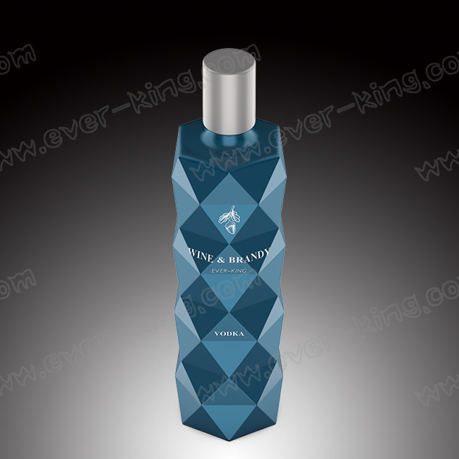 Custom Label New Matte Blue 70cl Empty Glass Bottle For Vodka Liquor