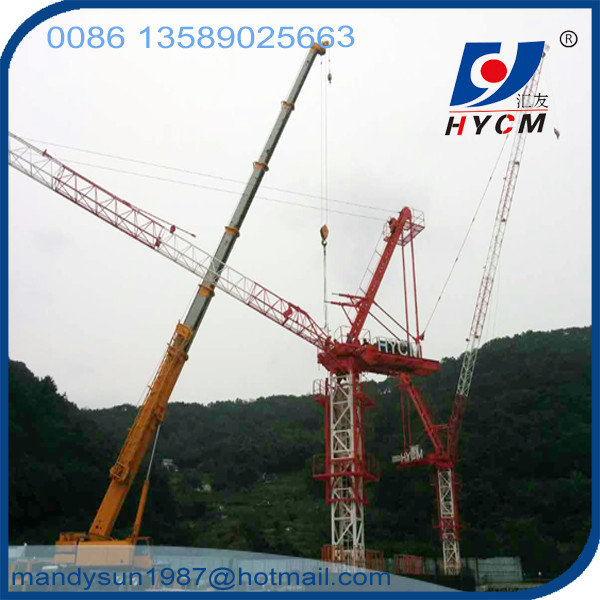 Design for Korean customers 25m Boom Length 6.0ton Max. Load Luffing Jib Tower Crane