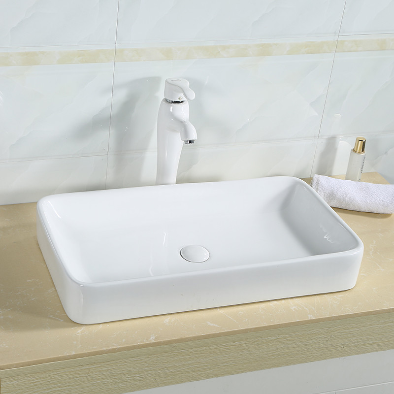 Narrow Bathroom Sink 24 Inch 700mm Countertop Basin Large Outdoor Vessel