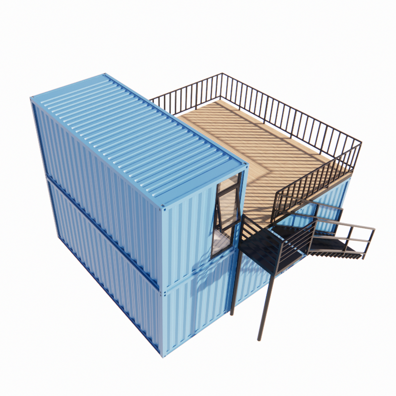 Prefab Shipping Container Bar Pop Up Coffee Shop Restaurant Mobile Container Bar with Galvanized Steel Bending Steel Frame 180g