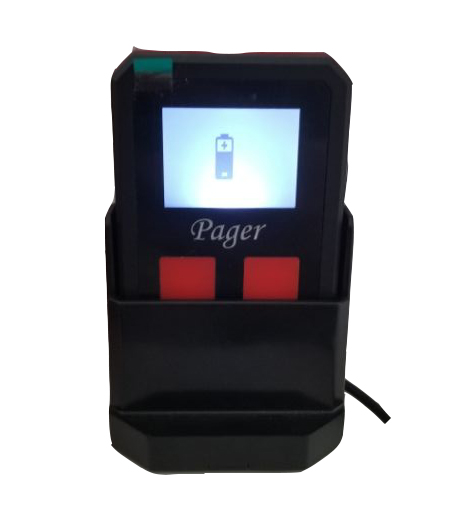 wireless remote control 138-930 MHz small card pager with water resistant and easy charging