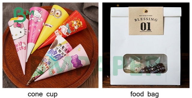Uncoated 100gsm 120gsm Food White Kraft Paper Roll For Ice cream Cone Wrapping 