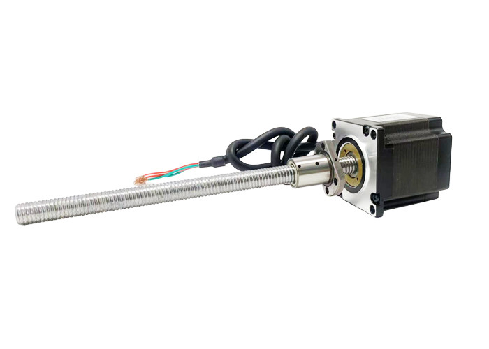 Nema 23 57mm Hybrid Ball Screw Stepper Motor 1.8° Step Angle 4 Lead Wires For Medical Diagnostic Equipment