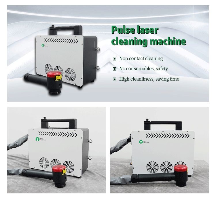 Portable Pulse Laser Cleaning Machine Backpack Handheld Removal Rust Fiber Laser Cleaning Machine for Car