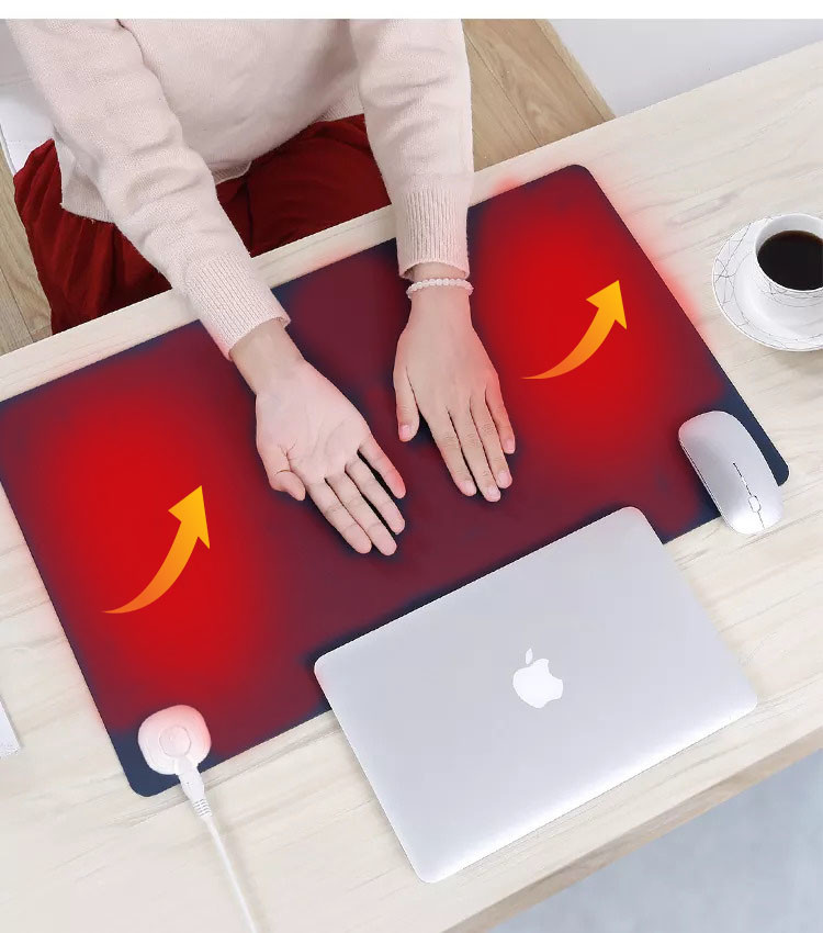 Graphene Film Material Electric Heated Pad For Desk 65degree Temperature ODM