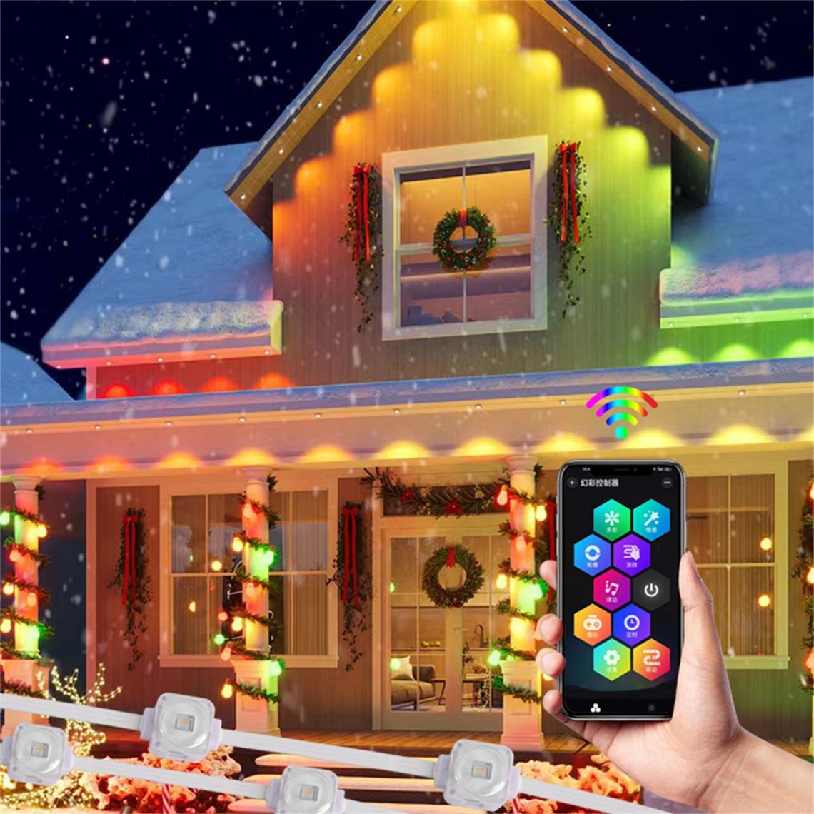 Gouly CE Certified 20MM IP67 Waterproof RGB LED Eaves Light For Outdoor And Indoor