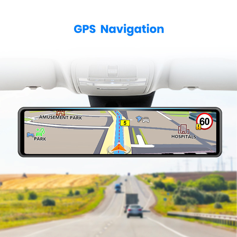 12" Android 8.1 HD1080P 4g Car DVR Dash Cam With Livestreaming Mirror