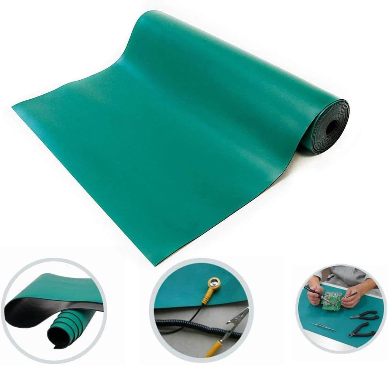 Customized ESD Rubber Mat Antistatic Table Mat For Cleanroom