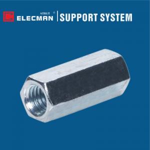 China Galvanized Carbon Steel Stainless Steel Hex Threaded Rod Coupling Connector M5 - M24 on sale