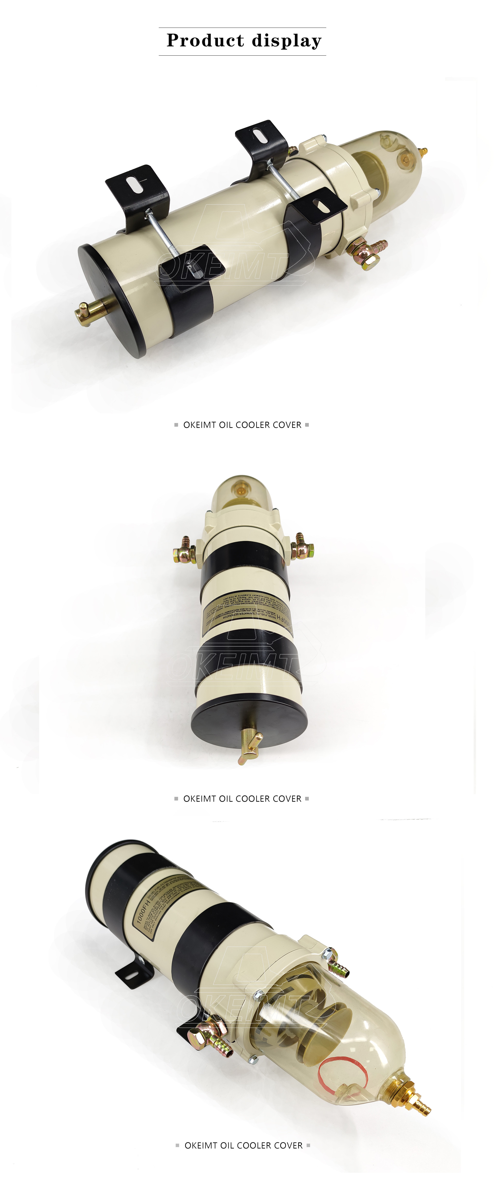 Irregular Shape Fuel Water Separator For Excavator Racor 2040PM 1000FH 1000FG 900FG 900FH