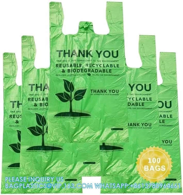 Compost Handle Trash Bags, 4-5 Gallon, Extra Thick 0.78 Mils, Wastebasket Liners Bags For Kitchen Bathroom Office