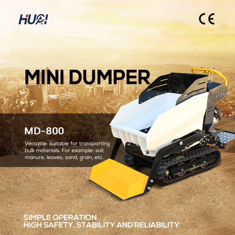 Mini Dumper Self Loading Ce Certified Crawler Loader Garden Gasoline Small Dumper 300kg