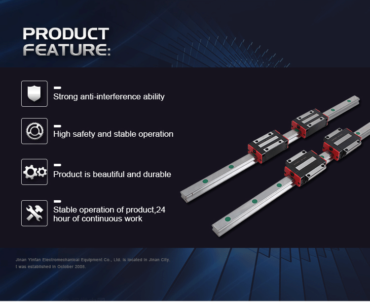 Manufacturing Plant Low Noise Aluminum Linear Guide Rail for CNC Machine