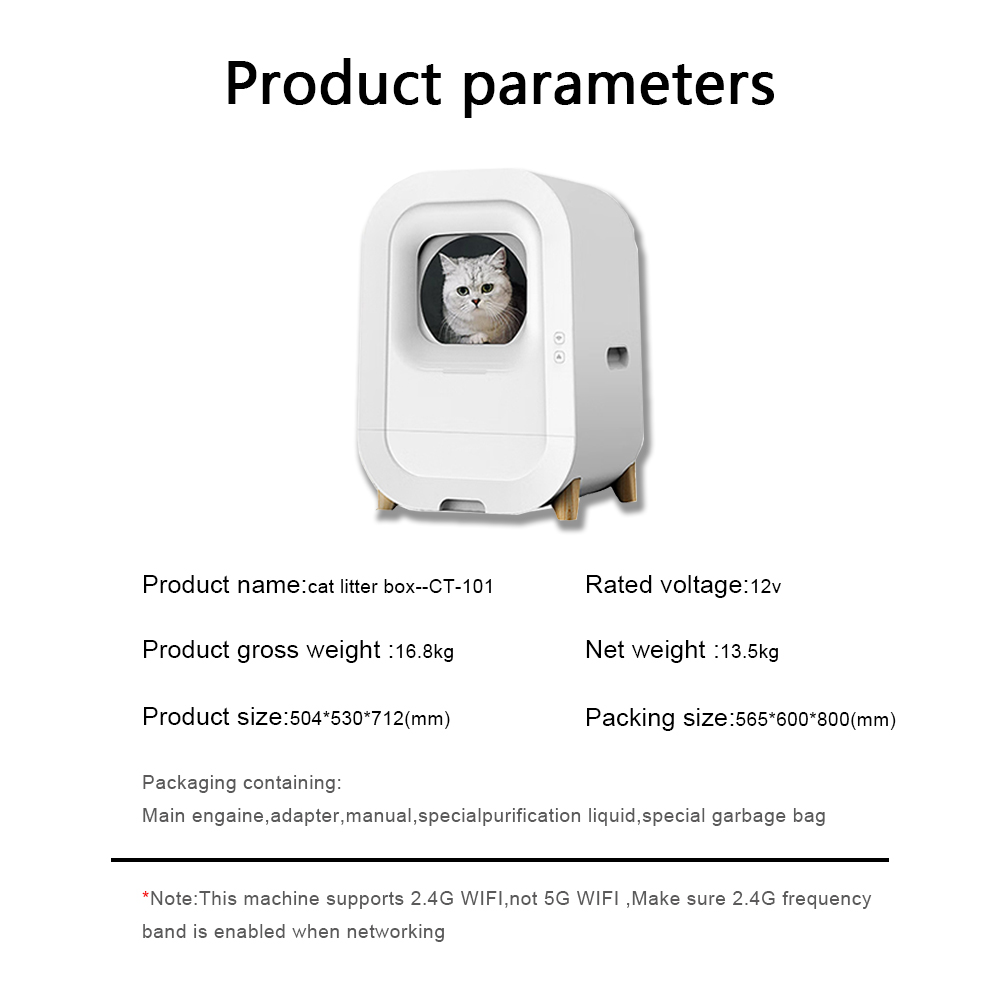 16L Warehouse Auto Phone APP Control Self Cleaning Automatic Cat Litter Box for Pet